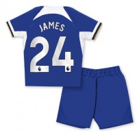 Echipament fotbal Chelsea Reece James #24 Tricou Acasa 2023-24 pentru copii maneca scurta (+ Pantaloni scurti)